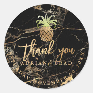 Adesivo PixDezines Abacaxi Dourado Falso/Mármore Dourado P