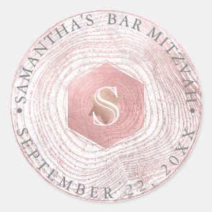 Adesivo PixDezines Anéis de Árvore em Rose Gold Falso Mitz