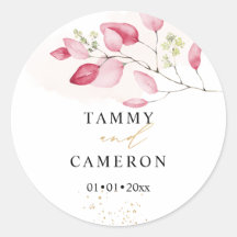 PixDezines Aquarela Simples Eucalipto Rosa Goma