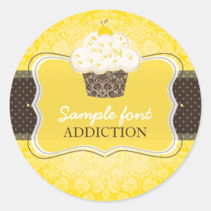 Adesivo PixDezines - cores de cor, cupcake de cor de limão