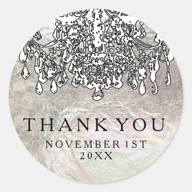 Adesivo PixDezines cristalino, candelabro/folha de prata f (Frente)