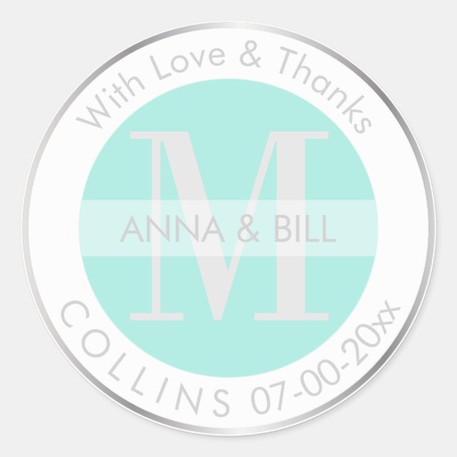 Adesivo PixDezines DIY Color/Blue/Silver/Obrigado (Frente)