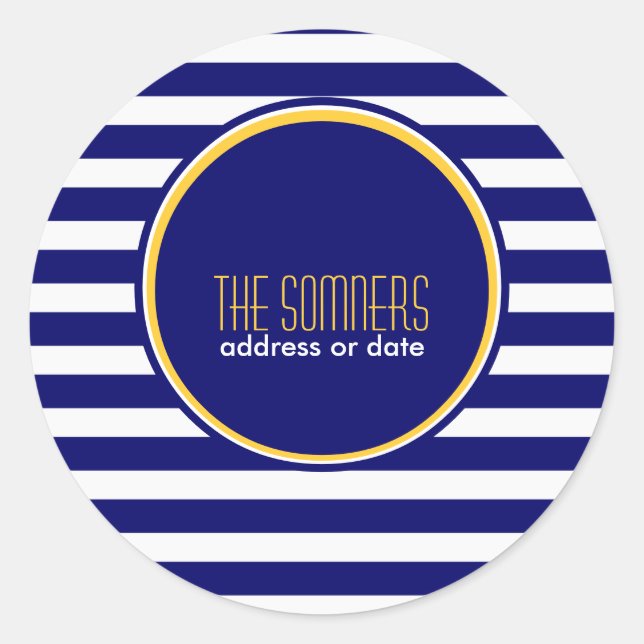 Adesivo PixDezines DIY color, listras náuticas brancas, (Frente)