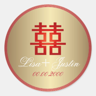 Adesivo PixDezines dupla felicidade chinesa