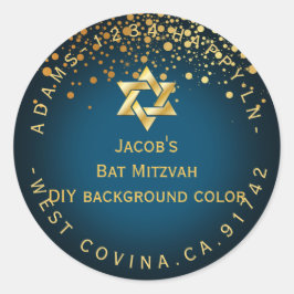 Adesivo PixDezines encadeado/dourado falso/mitzvah/cor DIY