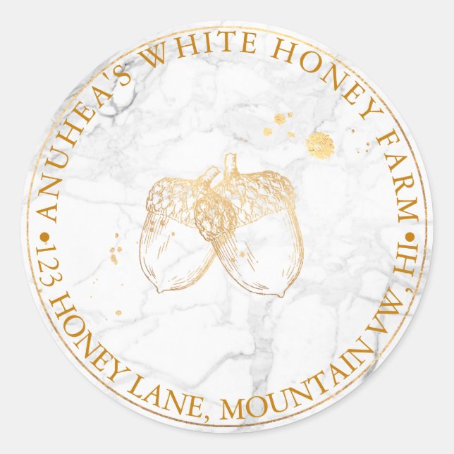 Adesivo PixDezines FAUX ACORNS DOURADOS+MARBLE (Frente)