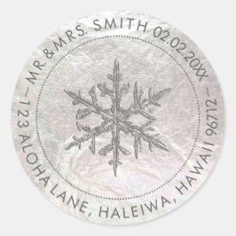 Adesivo PixDezines FAUX FOIL, SNOWFLAKE/PLATINUM