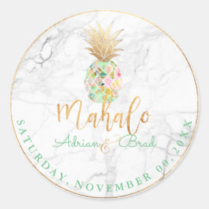 Adesivo PixDezines Faux Pineapple/Mint/Marble Dourado