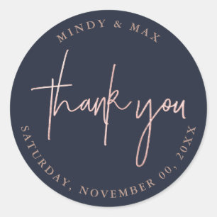 Adesivo PixDezines FAUX ROSA DOURADO OBRIGADO CORRER COR