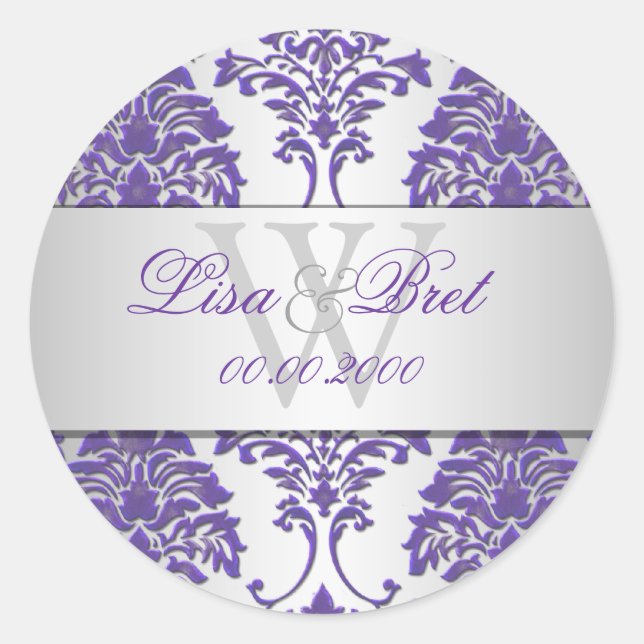 Adesivo PixDezines florentius damasco/roxo+prata (Frente)
