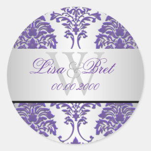 Adesivo PixDezines florentius damasco roxo+prata