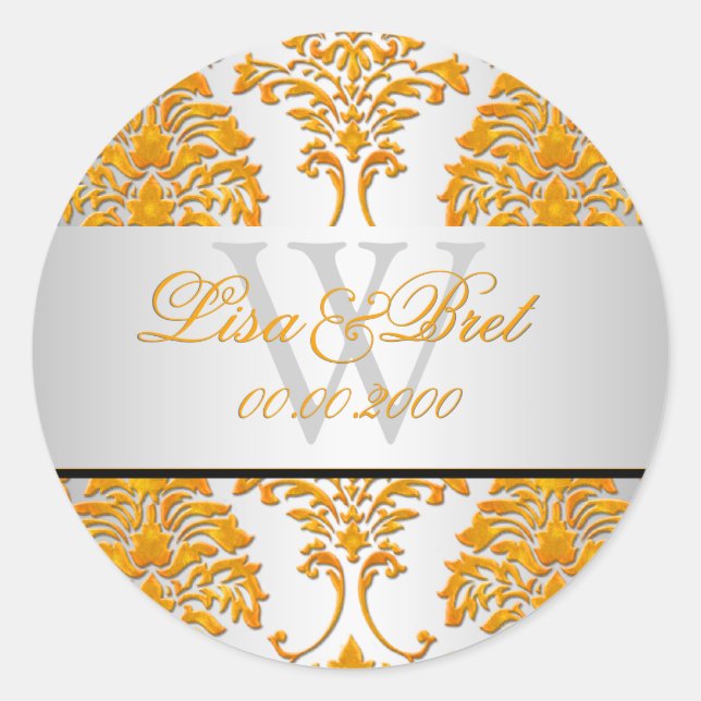 Adesivo PixDezines florentius damask/larange (Frente)