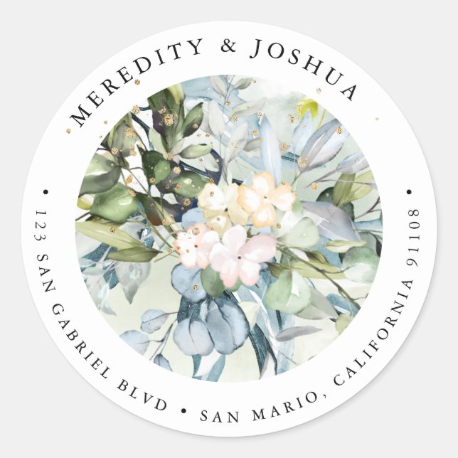 Adesivo PixDezines Greenery, Folhagem de Goma Azul Verde S (Frente)