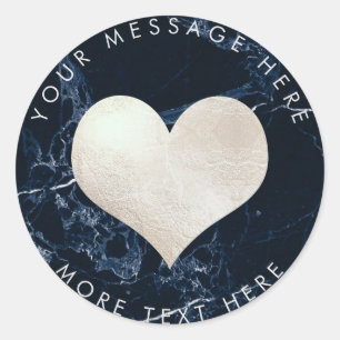 Adesivo PixDezines HEART FAUX SILVER+MARBLE