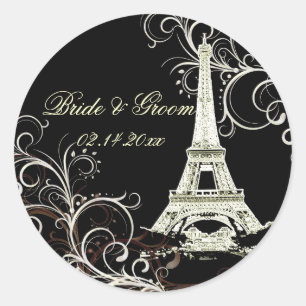 Adesivo PixDezines La Tour Eiffel+Swirls