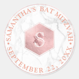 Adesivo PixDezines Monograma Falso favo de mel Rosa Mitzva