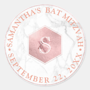 Adesivo PixDezines Monograma Falso favo de mel Rosa Mitzva