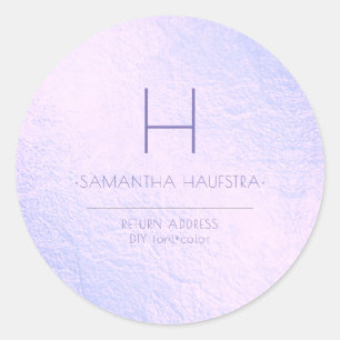 Adesivo PixDezines Monograma Iridescente Lilac+Lavanda