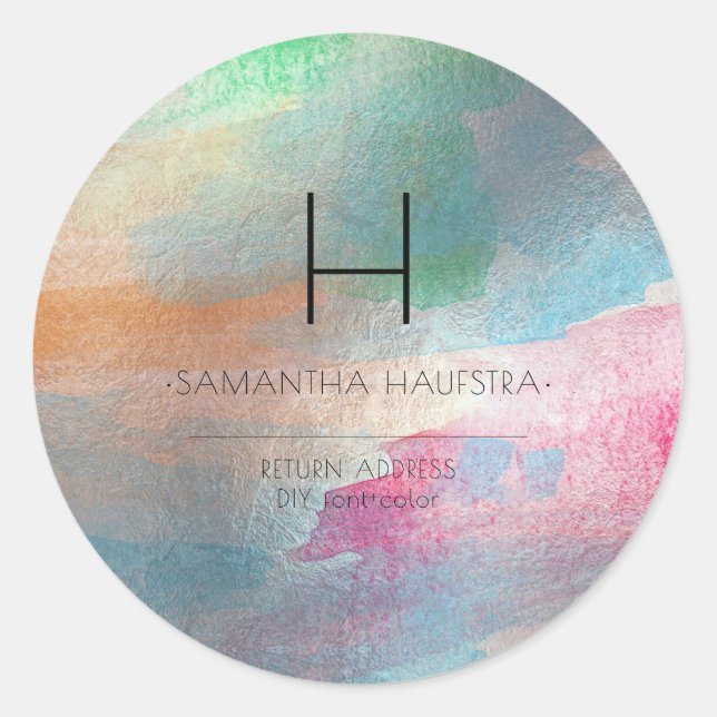 Adesivo PixDezines Monograma Iridescente Molchado (Frente)