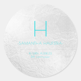 Adesivo PixDezines Monograma Platinum+Aqua