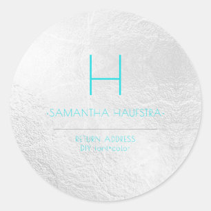 Adesivo PixDezines Monograma Platinum+Aqua