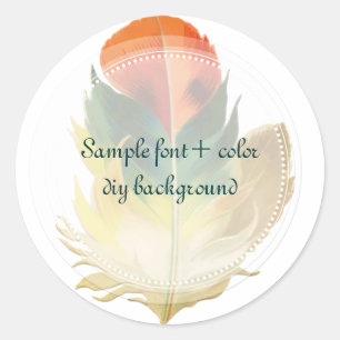 Adesivo PixDezines Pena/Verde/Laranja