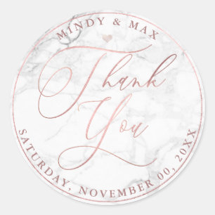 Adesivo PixDezines ROSE GOLD ROMÂNTICO ESCRITA AGRADECEMOS