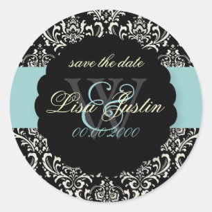 Adesivo PixDezines Rossi Damask/Black+Blue