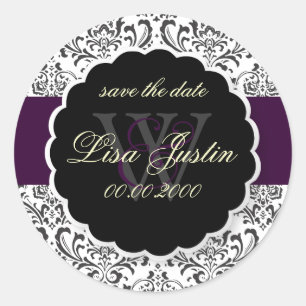 Adesivo PixDezines Rossi Damask/Purple, Dom Color!