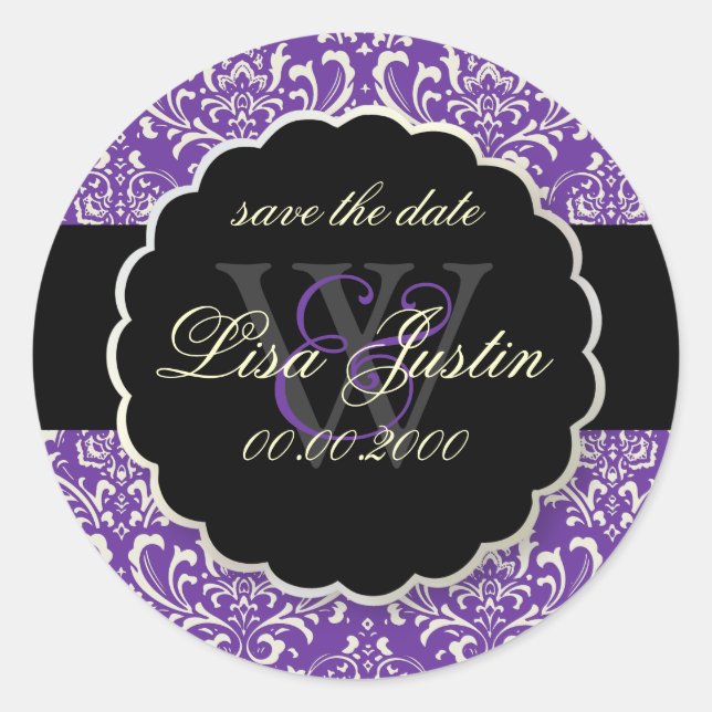 Adesivo PixDezines Rossi Damask/Roxo (Frente)