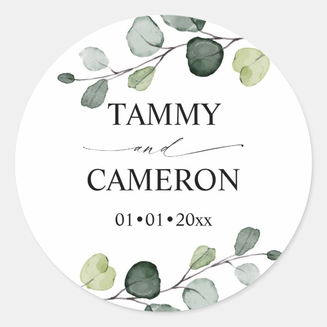 Adesivo PixDezines Rústico Aguarela Verde Eucalipto (Frente)