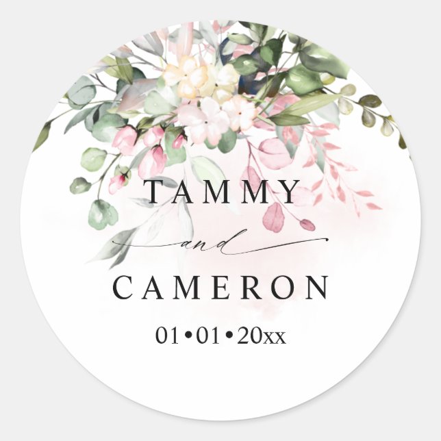 Adesivo PixDezines Rústico Aquarela Beijo Eucalipto (Frente)