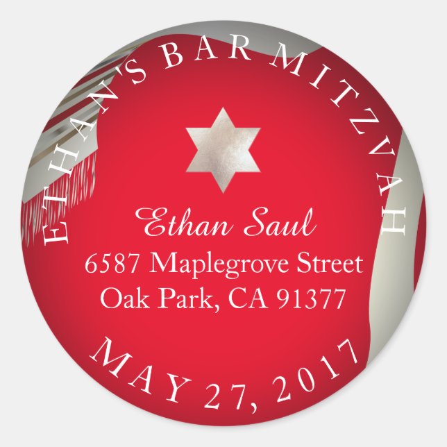 Adesivo PixDezines Tallit Bar Mitzvah/Env. Selador (Frente)