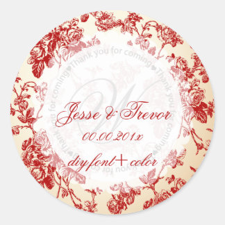 Adesivo PixDezines toile vintage/vermelho