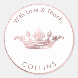 Adesivo PixDezines Vintage Coroa Imperial/Rosa Dourado Fal