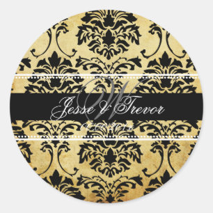 Adesivo PixDezines Vintage Monograma Florentius Damask