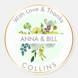 Adesivo PixDezines Watercolor Floral/Ranunculus/Obrigado