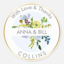 Adesivo PixDezines Watercolor Floral/Ranunculus/Obrigado