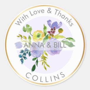 Adesivo PixDezines Watercolor Floral/Ranunculus/Obrigado