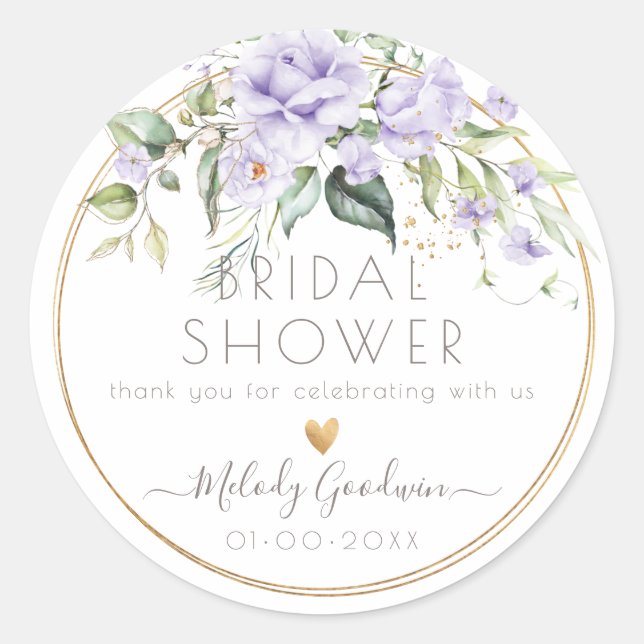 Adesivo PixDezines Watercolor Lilac Rosas (Frente)