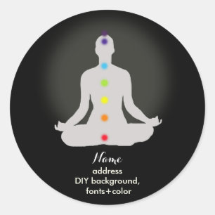 Adesivo PixDezines Yoga Chakra/Meditação/Fundo de corre