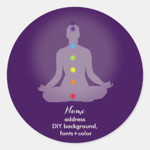 Adesivo PixDezines Yoga Chakra/Meditação/Plano de Fundo DI