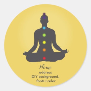 Adesivo PixDezines Yoga Chakra/Meditação/Plano de fundo DI