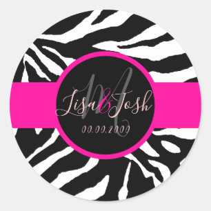 Adesivo PixDezines Zebra, Monograma DIY Cor