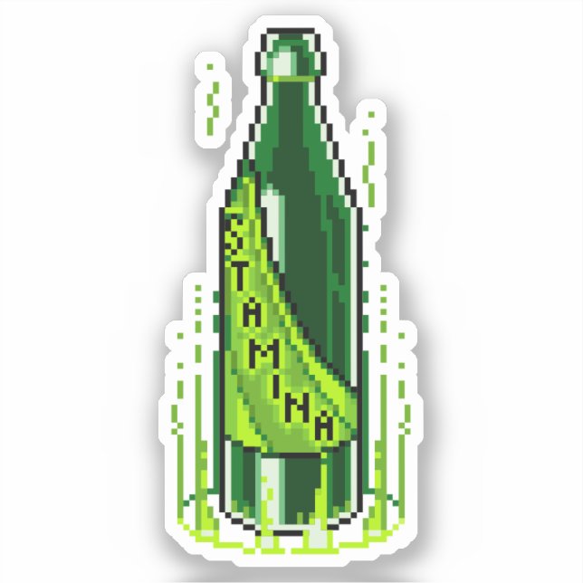 Adesivo Pixel Art Beer Stamina Poker (Frente)