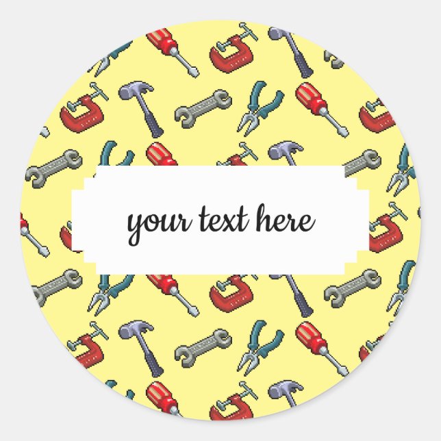 Adesivo Pixel Art Tool Patterno Com Vícios E Pliers De Mar (Frente)