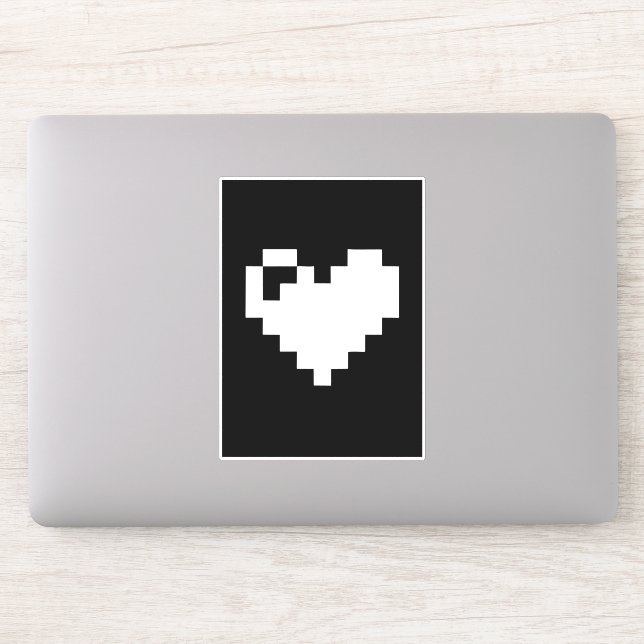 Adesivo Pixel Heart 8 bits (Computador)