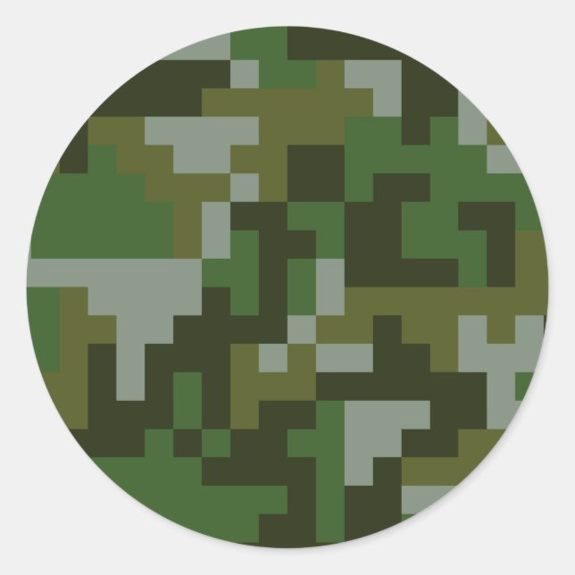 Adesivo Pixel Woodland Camouflage (Frente)