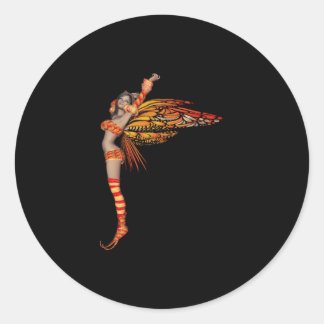 Adesivo Pixie Borboleta Laranja Monarca Fada 2 -