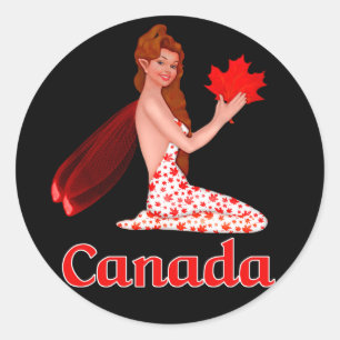 Adesivo Pixie canadense com Folha de Maple
